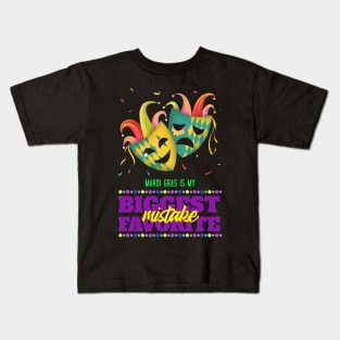 My Biggest and Favorite Mistake Mardi Gras Kids T-Shirt